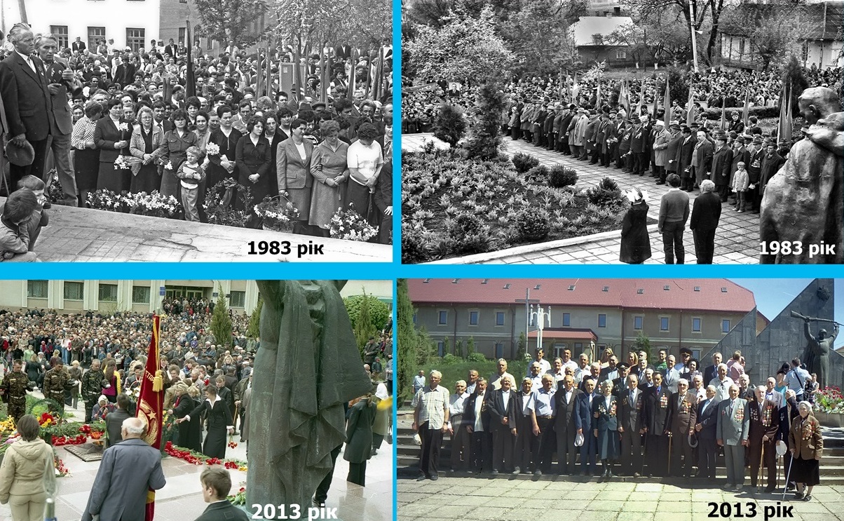 Парад у день 40-ї річниці перемоги над фашистською Німеччиною.