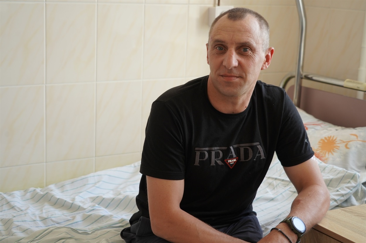 Пацієнт відділення реабілітації у Городку Олег Кравчук