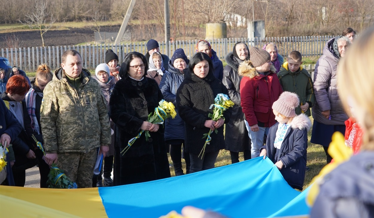 Мітинг на вшанування пам'яті загиблого Героя.