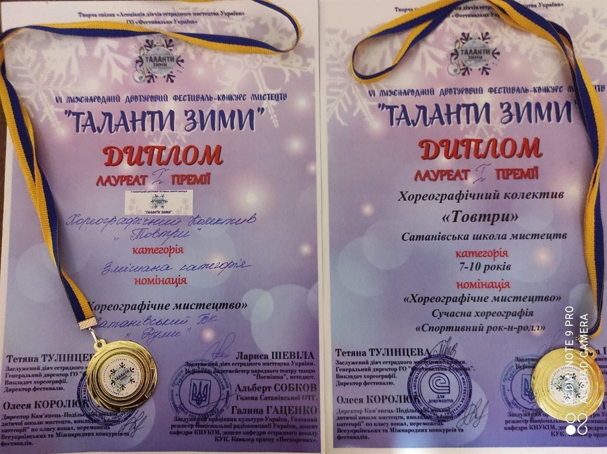 Нагороди танцюристів. 