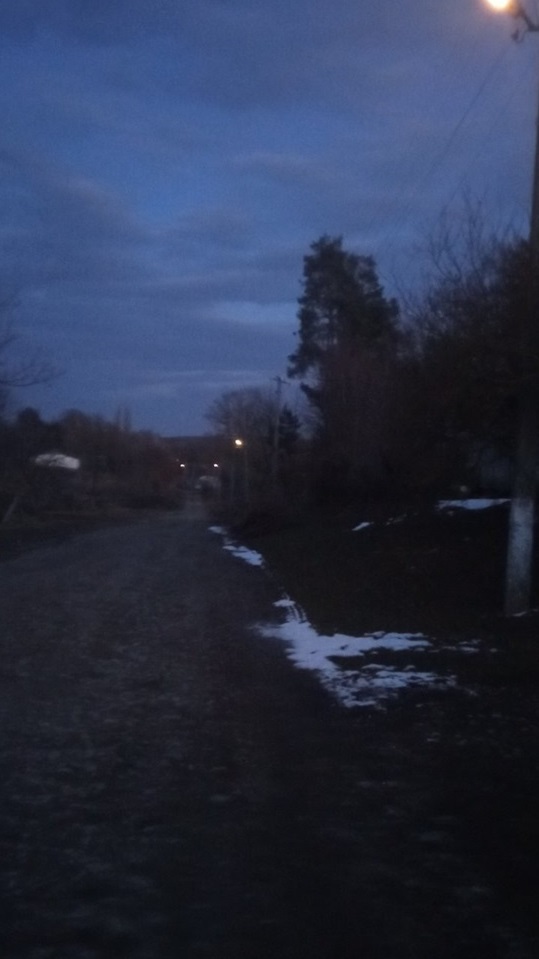Мешканці села Слобідка Олексинецька надіслали фото, де помітно, що ліхтарі вже світяться