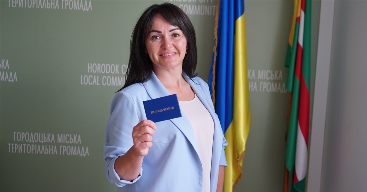 Олена Маринчук у день отримання мандату 