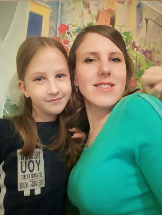 Діанка з мамою. 