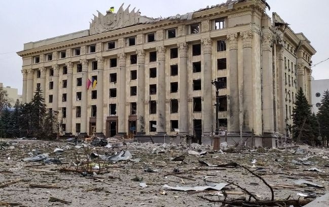 Харківська ОДА після ракетного удару 