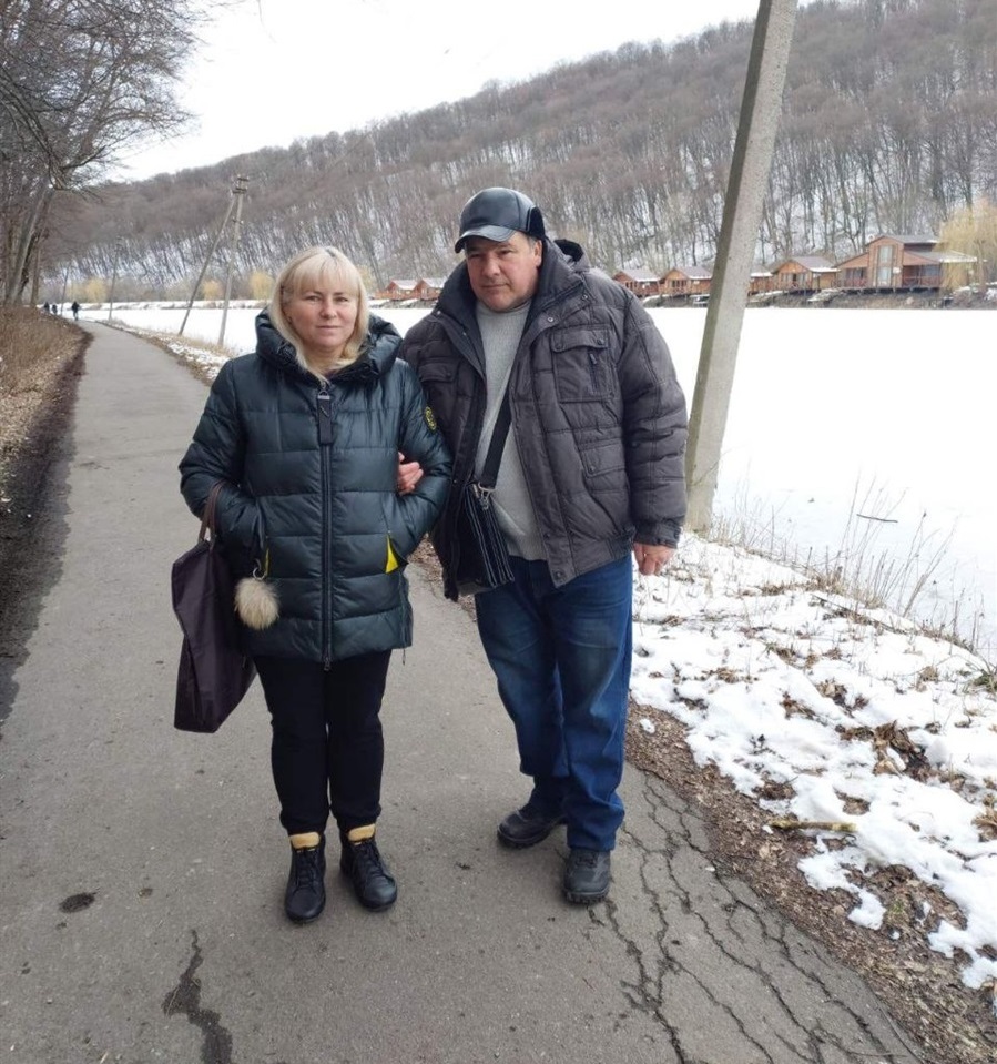 Олександр Скоріченко разом із дружиною Іриною у Сатанові.