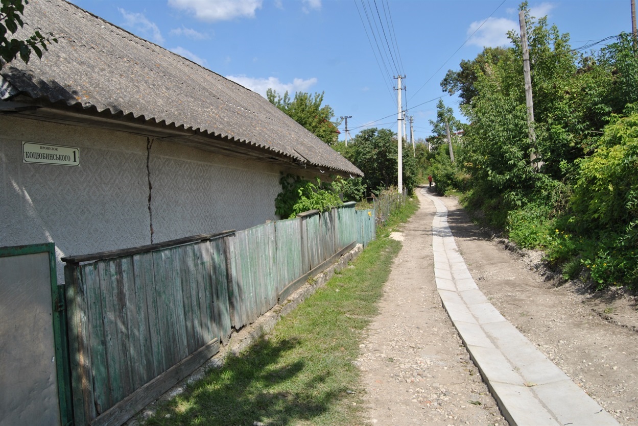 Ремонтні роботи проходять як по вулиці Коцюбинського, так і по провулку.