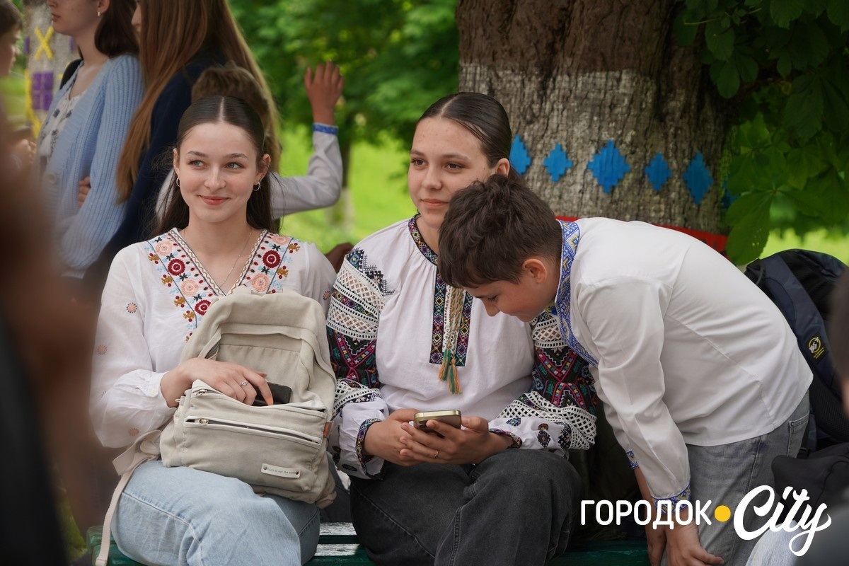 Створили цифру 20 та одягнули дерева у вишиванки. Фоторепортаж із Городоцького ліцею №1